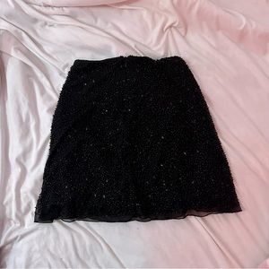 Bern Embellished A-Line Mini Skirt in Black